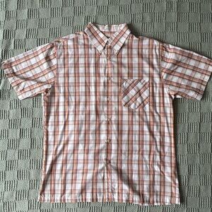 Ben Sherman Vintage Orange Label Plaid Button Down Shirt